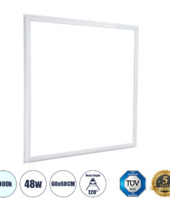 GloboStar® GloboStar® 60368 Χωνευτό LED Panel Linear Frameless Super Slim 60x60cm 48W 5760lm 120° CRI≥85Ra AC 220-240V IP44 Μ60 x Π60 x Υ1.5cm - Ψυχρό Λευκό 6000K - TÜV Certified Driver - 5 Years Warranty