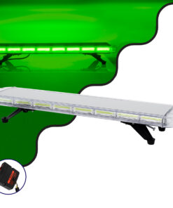 GloboStar® GloboStar® 85187 PRO Series Φάρος Σήμανσης Οχήματος Security - Ασφαλείας για Αυτοκίνητα & Φορτηγά 6 Προγραμμάτων Φωτισμού STROBE LED COB 180W DC 10-30V Αδιάβροχος IP66 Πράσινο