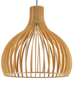 GloboStar® GLOBOSTAR® SCANDINAVIA 01701 Boho Κρεμαστό Φωτιστικό Οροφής με Ντουί 1 x E27 AC 220-240V IP20 - Μπεζ Καφέ - Μ45 x Π45 x Υ45cm