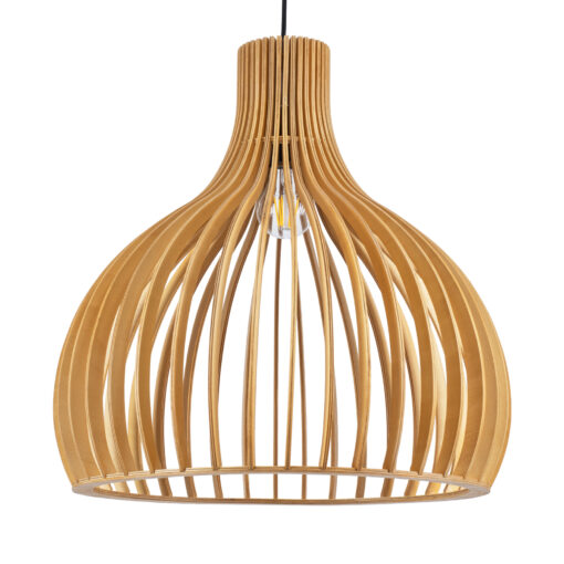 GloboStar® GLOBOSTAR® SCANDINAVIA 01701 Boho Κρεμαστό Φωτιστικό Οροφής με Ντουί 1 x E27 AC 220-240V IP20 - Μπεζ Καφέ - Μ45 x Π45 x Υ45cm