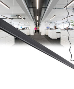 GloboStar® GloboStar® MARKET 61021-P Γραμμικό Κρεμαστό Φωτιστικό Linear LED 18W 2200lm 60° AC 220-240V Μ120 x Π2 x Υ4cm Φυσικό Λευκό 4500K - Μαύρο - 3 Years Warranty