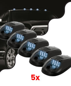 GloboStar® GloboStar® 85304 Πακέτο 5 Τεμάχια Φώτα Όγκου Οροφής - Running Lights για Αυτοκίνητα - SUV - Αγροτικά LED SMD 3030 12W 1200lm DC 12V με Διακόπτη On/Off Αδιάβροχα IP65 5x Ψυχρό Λευκό 6000K
