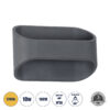 GloboStar® GloboStar® EDEN 60668 Φωτιστικό Τοίχου - Απλίκα Αρχιτεκτονικού Φωτισμού Εσωτερικού Χώρου Up & Down LED 10W 950lm 60° AC 220-240V IP20 Μ16 x Π10.5 x Υ9cm - Θερμό Λευκό 2700K - Γκρι Ανθρακί - Bridgelux Chip - 3 Years Warranty
