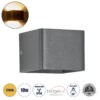 GloboStar® GloboStar® CIRCOA 60534 Φωτιστικό Τοίχου - Απλίκα Αρχιτεκτονικού Φωτισμού Εσωτερικού/Εξωτερικού Χώρου Up & Down LED 10W 1056lm 60° AC 220-240V IP44 Μ10 x Π8 x Υ10cm - Θερμό Λευκό 2700K - Γκρι Ανθρακί - Bridgelux Chip - 3 Years Warranty