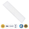 GloboStar® GloboStar® 60214 Χωνευτό LED Panel Milky Super Slim 120x30cm 48W 4320lm 120° CRI≥80Ra UGR<19 AC 220-240V IP20 Μ120 x Π30 x Υ1.5cm - Θερμό Λευκό 2700K - TÜV Certified Driver - 5 Years Warranty