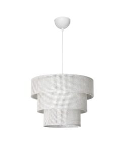 GloboStar® GLOBOSTAR® LEVEL 203-0275 Μοντέρνο Κρεμαστό Φωτιστικό Οροφής με Ντουί 1 x E27 AC 220-240V IP20 - Λευκό - Μ38 x Π38 x Υ30cm