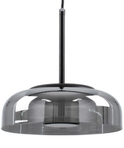 GloboStar® GLOBOSTAR® CHARLOTTE 00743 Μοντέρνο Κρεμαστό Φωτιστικό Οροφής LED 5W 500lm 180° AC 220-240V IP20 Θερμό Λευκό 2700K - Sanan SMD Chip - Μαύρο Φιμέ - Μ23 x Π23 x Υ23cm - 2 Xρόνια Εγγύηση