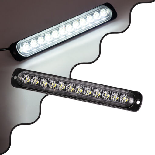 GloboStar® GloboStar® 85270 PRO Series Μπάρα Σήμανσης Οχήματος Ασθενοφόρου για Αυτοκίνητα & Φορτηγά 10 Προγραμμάτων Φωτισμού STROBE LED SMD 3030 15W DC 10-30V Αδιάβροχη IP65 Ψυχρό Λευκό 6000K