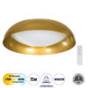 GloboStar® GloboStar® ANATOLIA 61266 Πλαφονιέρα Οροφής LED CCT 75W 8625lm 120° AC 220-240V - Εναλλαγή Φωτισμού μέσω Τηλεχειριστηρίου All In One Ψυχρό 6000k+Φυσικό 4500k+Θερμό 2700k Dimmable Φ60cm - Χρυσό - 3 Years Warranty