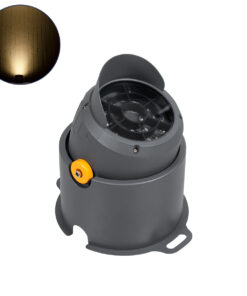 GloboStar® GLOBOSTAR® FLOOD-SIMA 90495 Κινούμενος Προβολέας Σποτ Wall Washer με Αντιθαμβωτική Γρίλια LED 36W 3240lm 30° DC 24V Αδιάβροχο IP67 Θερμό Λευκό 2700K Dimmable - Γκρι Ανθρακί - Μ21 x Π26 x Υ27cm - 3 Χρόνια Εγγύηση