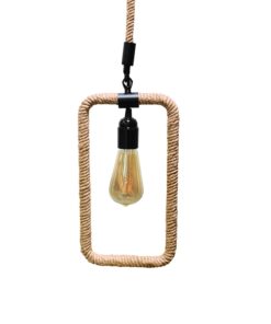 GloboStar® GLOBOSTAR® MALVERN 10001237 Vintage Κρεμαστό Φωτιστικό Οροφής με Ντουί 1 x E27 AC 220-240V IP20 - Μαύρο & Μπεζ - Μ33 x Π18 x Υ22cm