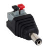 GloboStar® GloboStar® 70677 Βύσμα Τροφοδοσίας DC Αρσενικό - Male Jack Connector σε Κλέμα Πατητή Ταχείας Σύνδεσης L4.1 x W1.5 x H2cm