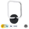 GloboStar® GloboStar® ELIZA 61343 Φωτιστικό Τοίχου - Απλίκα Design LED CCT 8W 960lm 360° AC 220-240V - Εναλλαγή Φωτισμού μέσω Διακόπτη On/Off All In One Ψυχρό 6000k+Φυσικό 4500k+Θερμό 2700k Μ22 x Π5 x Υ28.5cm - Μαύρο - 3 Years Warranty