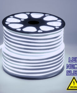 GloboStar® GLOBOSTAR® NEOVALE 70560 Ταινία Neon Flex LED 12W/m 1080lm/m 120° DC 24V Αδιάβροχο IP65 120 x SMD2835 Chip/m Ψυχρό Λευκό 6000K Dimmable - Μ100 x Π0.8 x Υ1.6cm - 3 Χρόνια Εγγύηση