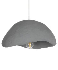 GloboStar® GLOBOSTAR® CONCRETE 201-0047 Μοντέρνο Κρεμαστό Φωτιστικό Οροφής με Ντουί 1 x E27 AC 220-240V IP20 - Γκρι - Μ31 x Π29 x Υ16cm