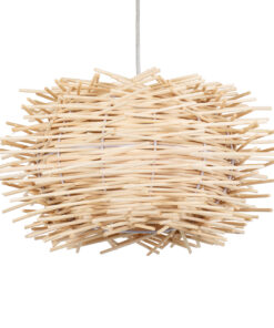 GloboStar® GLOBOSTAR® MINORCA 01730 Boho Κρεμαστό Φωτιστικό Οροφής με Ντουί 1 x E27 AC 220-240V IP20 - Μπεζ - Μ35 x Π35 x Y23cm