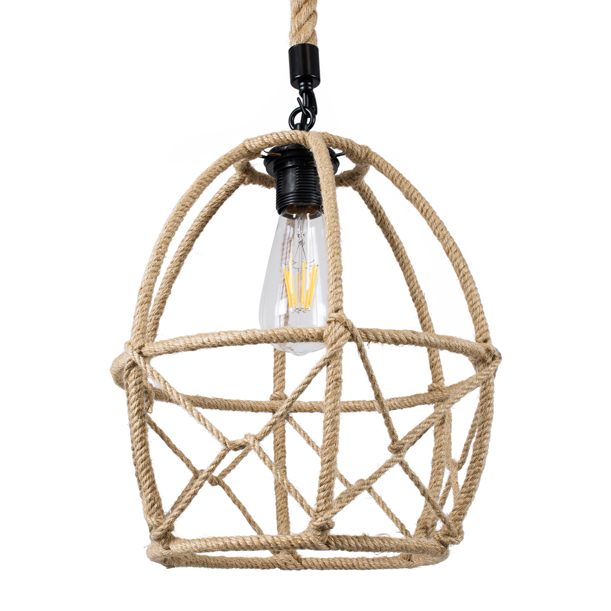 GLOBOSTAR® TELAN 01615 Vintage Κρεμαστό Φωτιστικό Οροφής με Ντουί 1 x E27 AC 220-240V IP20 - Μπεζ - Μ30 x Π30 x Υ38cm 3 GloboStar® GLOBOSTAR® TELAN 01615 Vintage Κρεμαστό Φωτιστικό Οροφής με Ντουί 1 x E27 AC 220-240V IP20 - Μπεζ - Μ30 x Π30 x Υ38cm