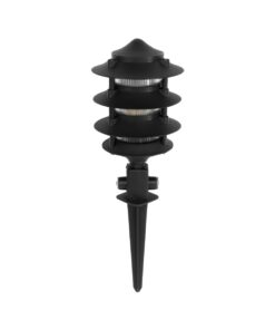 GloboStar® GloboStar® LANTERNA 203-0242 Μοντέρνο Καρφωτό Φωτιστικό Φαναράκι Μονόφωτο 1 x E27 IP44 Μαύρο & Διάφανο Πλαστικό - Μ16 x Π16 x Υ50cm