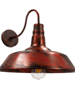 GloboStar® GLOBOSTAR® RAY 01052 Vintage Φωτιστικό Τοίχου - Απλίκα με Ντουί 1 x E27 AC 220-240V IP20 - Χάλκινο Εφέ Σκουριάς - Μ36 x Π42 x Υ32cm