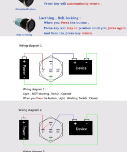 GloboStar® GLOBOSTAR® BUTTON 70783 Φωτιζόμενος Χωνευτός Διακόπτης On/Off LED DC 12V 1 x 3A 690W Max Αδιάβροχο IP65 Μπλε - Μ1.8 x Π1.8 x Υ2cm