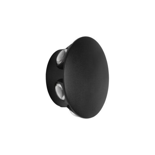 GloboStar® GLOBOSTAR® SOL 60690 Μοντέρνο Φωτιστικό Τοίχου - Απλίκα LED 12W 1500lm 30° AC 220-240V Αδιάβροχο IP65 Θερμό Λευκό 2700K - CREE XPE Chip & TÜV SÜD Driver - Μαύρο Ματ - Μ12 x Π5.5 x Υ12cm - 5 Χρόνια Εγγύηση