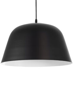 GloboStar® GLOBOSTAR® UPVALE 01281 Μοντέρνο Κρεμαστό Φωτιστικό Οροφής με Ντουί 1 x E27 AC 220-240V IP20 - Μαύρο & Λευκό - Μ40 x Π40 x Υ24cm