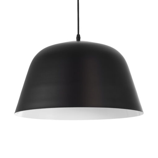 GloboStar® GLOBOSTAR® UPVALE 01281 Μοντέρνο Κρεμαστό Φωτιστικό Οροφής με Ντουί 1 x E27 AC 220-240V IP20 - Μαύρο & Λευκό - Μ40 x Π40 x Υ24cm