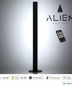 Alternative view of GloboStar® ALIEN-DIVA-BLACK-50-1 ALIEN Design DIVA Μοντέρνο Minimal Nordic Μεταλλικό Φωτιστικό Επιτραπέζιο - Πορτατίφ - Λαμπατέρ Μαύρο LED 8W 1120lm με Ασύρματο Χειριστήριο RF & Dimmer IP20 Ψυχρό Λευκό 6000K Μ3 x Π1.6 x Υ50cm