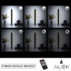 GloboStar® GloboStar® ALIEN-DIVA-BLACK-50-1 ALIEN Design DIVA Μοντέρνο Minimal Nordic Μεταλλικό Φωτιστικό Επιτραπέζιο - Πορτατίφ - Λαμπατέρ Μαύρο LED 8W 1120lm με Ασύρματο Χειριστήριο RF & Dimmer IP20 Ψυχρό Λευκό 6000K Μ3 x Π1.6 x Υ50cm