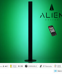 Alternative view of GloboStar® ALIEN-DIVA-BLACK-50-5 ALIEN Design DIVA Μοντέρνο Minimal Nordic Μεταλλικό Φωτιστικό Επιτραπέζιο - Πορτατίφ - Λαμπατέρ Μαύρο LED 8W 800lm με Ασύρματο Χειριστήριο RF & Dimmer IP20 Πράσινο Μ3 x Π1.6 x Υ50cm