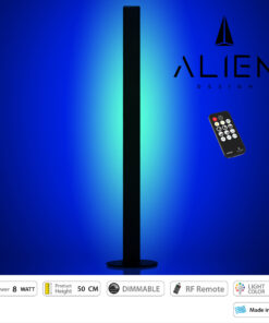 Alternative view of GloboStar® ALIEN-DIVA-BLACK-50-6 ALIEN Design DIVA Μοντέρνο Minimal Nordic Μεταλλικό Φωτιστικό Επιτραπέζιο - Πορτατίφ - Λαμπατέρ Μαύρο LED 8W 800lm με Ασύρματο Χειριστήριο RF & Dimmer IP20 Μπλε Μ3 x Π1.6 x Υ50cm