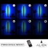GloboStar® GloboStar® ALIEN-DIVA-BLACK-50-6 ALIEN Design DIVA Μοντέρνο Minimal Nordic Μεταλλικό Φωτιστικό Επιτραπέζιο - Πορτατίφ - Λαμπατέρ Μαύρο LED 8W 800lm με Ασύρματο Χειριστήριο RF & Dimmer IP20 Μπλε Μ3 x Π1.6 x Υ50cm