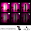 GloboStar® GloboStar® ALIEN-DIVA-BLACK-50-7 ALIEN Design DIVA Μοντέρνο Minimal Nordic Μεταλλικό Φωτιστικό Επιτραπέζιο - Πορτατίφ - Λαμπατέρ Μαύρο LED 8W 800 lm με Ασύρματο Χειριστήριο RF & Dimmer IP20 Ροζ Μ3 x Π1.6 x Υ50cm
