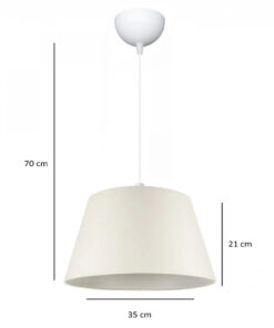 GloboStar® GLOBOSTAR® TRIANGLE 204-0089 Μοντέρνο Κρεμαστό Φωτιστικό Οροφής με Ντουί 1 x E27 AC 220-240V IP20 - Λευκό - Μ37 x Π37 x Υ25cm