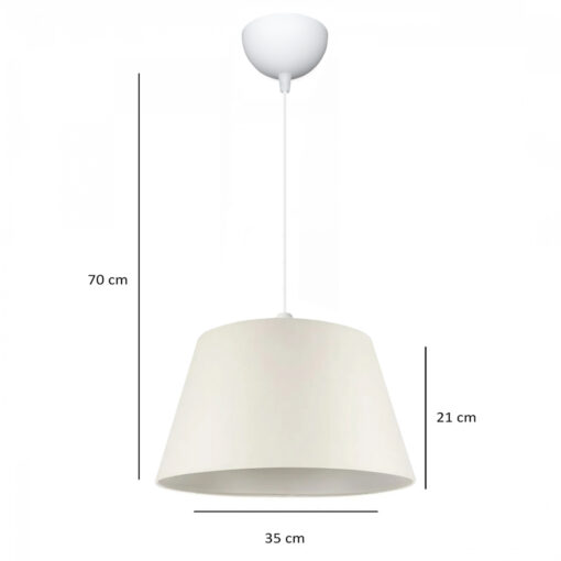 GloboStar® GLOBOSTAR® TRIANGLE 204-0089 Μοντέρνο Κρεμαστό Φωτιστικό Οροφής με Ντουί 1 x E27 AC 220-240V IP20 - Λευκό - Μ37 x Π37 x Υ25cm