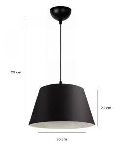 GloboStar® GLOBOSTAR® TRIANGLE 204-0088 Μοντέρνο Κρεμαστό Φωτιστικό Οροφής με Ντουί 1 x E27 AC 220-240V IP20 - Μαύρο - Μ37 x Π37 x Υ25cm