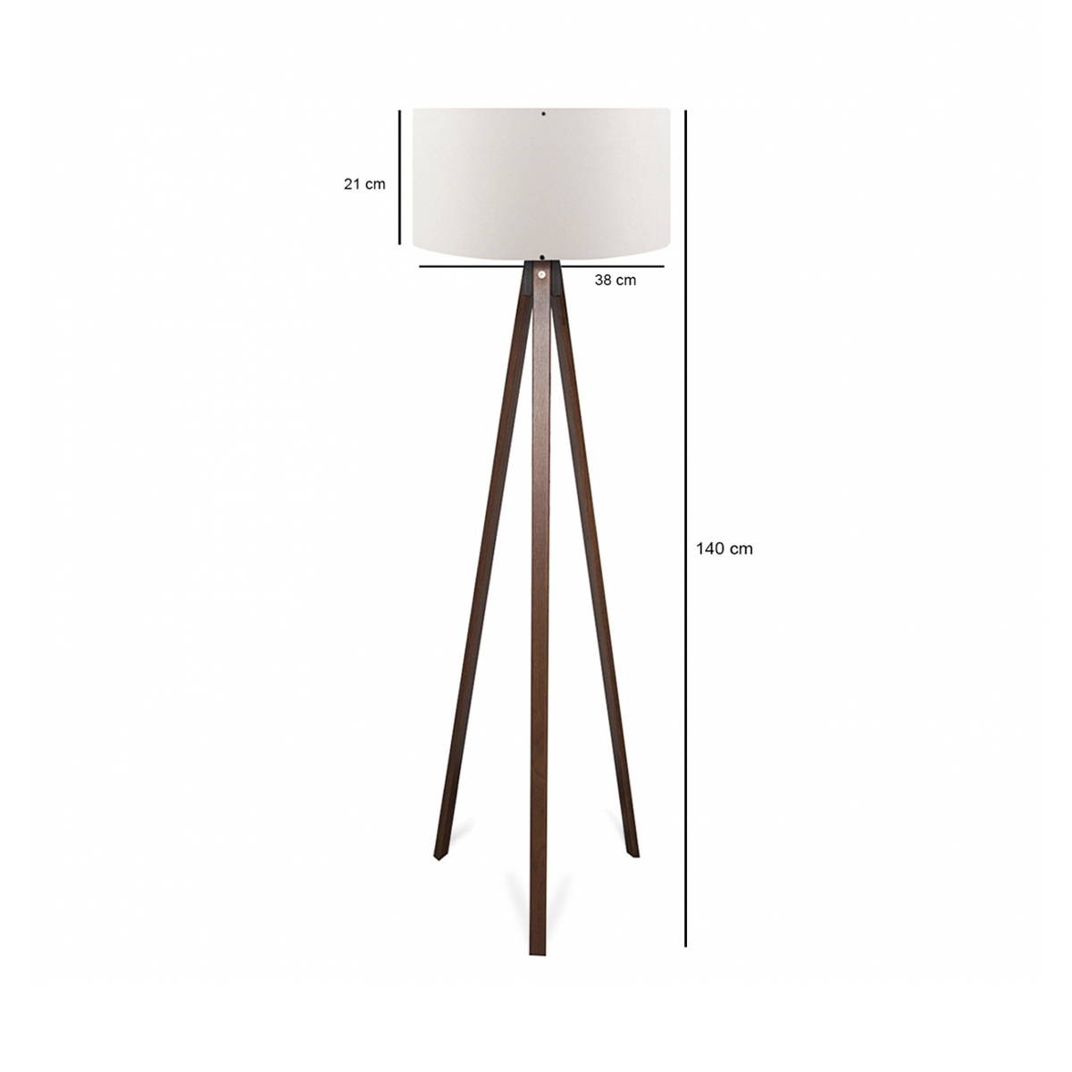 GloboStar® SAGA 204-0032 Μοντέρνο Eπιδαπέδιο Φωτιστικό Μονόφωτο 1 x E27 IP20 Καφέ Ξύλο με Λευκό Ύφασμα - Μ38 x Π38 x Υ140cm 9 GloboStar® SAGA 204-0032 Μοντέρνο Eπιδαπέδιο Φωτιστικό Μονόφωτο 1 x E27 IP20 Καφέ Ξύλο με Λευκό Ύφασμα - Μ38 x Π38 x Υ140cm - Image 8