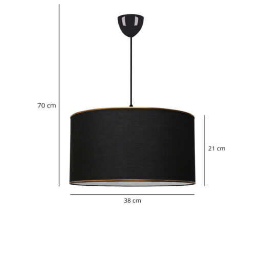 GloboStar® GLOBOSTAR® LOFTY 204-0092 Μοντέρνο Κρεμαστό Φωτιστικό Οροφής με Ντουί 1 x E27 AC 220-240V IP20 - Μαύρο - Μ38 x Π38 x Υ26cm