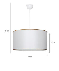 GloboStar® GLOBOSTAR® LOFTY 204-0091 Μοντέρνο Κρεμαστό Φωτιστικό Οροφής με Ντουί 1 x E27 AC 220-240V IP20 - Λευκό - Μ38 x Π38 x Υ26cm