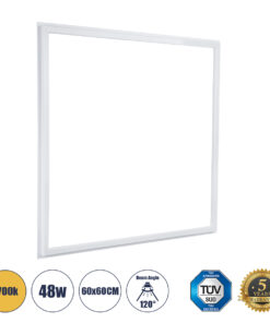 GloboStar® GloboStar® 60370 Χωνευτό LED Panel Linear Frameless Super Slim 60x60cm 48W 5280lm 120° CRI≥85Ra AC 220-240V IP44 Μ60 x Π60 x Υ1.5cm - Θερμό Λευκό 2700K - TÜV Certified Driver - 5 Years Warranty
