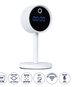 GloboStar® GloboStar® 86006 Rechargeable Table Camera WiFi HD 1080P 160° 1500mAh Two Way Audio Motion Detection & Digital Clock - Επαναφορτιζόμενη Επιτραπέζια Κάμερα WiFi HD 1080P 160° 1500mAh Διπλή Κατέυθυνση Ομιλίας Ανιχνευτή Κίνησης & Ψηφιακό Ρολόι - Λευκό