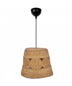 GloboStar® GLOBOSTAR® PANIER 204-0170 Boho Κρεμαστό Φωτιστικό Οροφής με Ντουί 1 x E27 AC 220-240V IP20 - Μπεζ - Μ32 x Π32 x Υ30cm