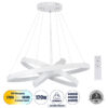 GLOBOSTAR® NEMESIS TRIO 61171-DECO Μοντέρνο Κρεμαστό Φωτιστικό Οροφής LED 120W 14723lm 360° AC 220-240V IP20 Ρυθμιζόμενο Λευκό CCT με Χειριστήριο από 2700K έως 6000K Dimmable - Lumileds SMD Chip - Λευκό - Μ40 x Π60 x Υ80cm - 3 Χρόνια Εγγύηση 2 GloboStar® GLOBOSTAR® NEMESIS TRIO 61171-DECO Μοντέρνο Κρεμαστό Φωτιστικό Οροφής LED 120W 14723lm 360° AC 220-240V IP20 Ρυθμιζόμενο Λευκό CCT με Χειριστήριο από 2700K έως 6000K Dimmable - Lumileds SMD Chip - Λευκό - Μ40 x Π60 x Υ80cm - 3 Χρόνια Εγγύηση