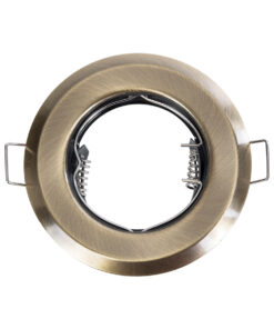 Alternative view of GloboStar® DELTA 77813 Χωνευτό Στρόγγυλο Σποτ Οροφής για Λάμπα MR16 με Βάση GU5.3 ή GU10 - IP20 - Μεταλλικό - Φ83 x Υ31mm - Μπρούτζινο - 5 Χρόνια Εγγύηση