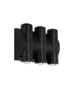 GloboStar® GLOBOSTAR® ARC 60680 Μοντέρνο Φωτιστικό Τοίχου - Απλίκα LED 12W 1500lm 30° AC 220-240V Αδιάβροχο IP65 Θερμό Λευκό 2700K - CREE XPE Chip & TÜV SÜD Driver - Μαύρο Ματ - Μ14 x Π4.8 x Υ11.5cm - 5 Χρόνια Εγγύηση