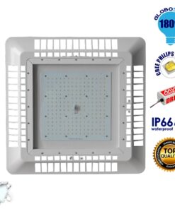 Alternative view of GloboStar® 115091 Φωτιστικό Οροφής για Βενζινάδικα Gas Station 180W AC 230V 25200lm 60° Αδιάβροχο IP65 Φυσικό Λευκό 5000K