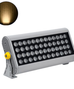 GloboStar® GLOBOSTAR® FLOOD-HENA 90640 Προβολέας Σποτ Wall Washer LED 48W 4320lm 30° AC 220-240V Αδιάβροχο IP65 Θερμό Λευκό 3000K - Ασημί - Μ39 x Π6 x Υ17cm - 3 Χρόνια Εγγύηση