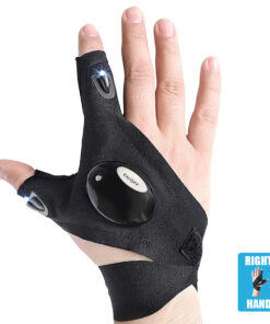 GloboStar® GloboStar® 79068 Γάντι Φακός με Φωτισμό LED για Δεξί Χέρι 2W με Μπαταρία CR2016 Ψυχρό Λευκό 6000K