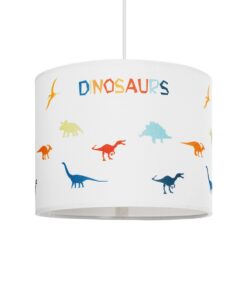 GloboStar® GLOBOSTAR® DINO 204-0014 Παιδικό Κρεμαστό Φωτιστικό Οροφής με Ντουί 1 x E27 AC 220-240V IP20 - Πολύχρωμο - Μ28 x Π28 x Υ24cm