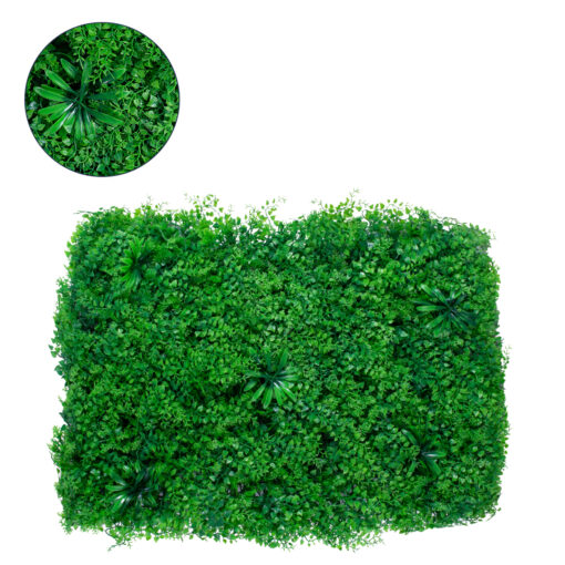 GloboStar® GLOBOSTAR® ALGELICA 78435 Τεχνητό Πάνελ Φυλλωσιάς / Κάθετος Κήπος Φύλλα Αγγελικής - Πράσινο - Μ60 x Π8 x Υ50cm
